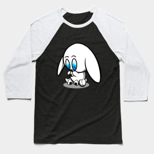 Cute Bunny Eating Unigiri Baseball T-Shirt